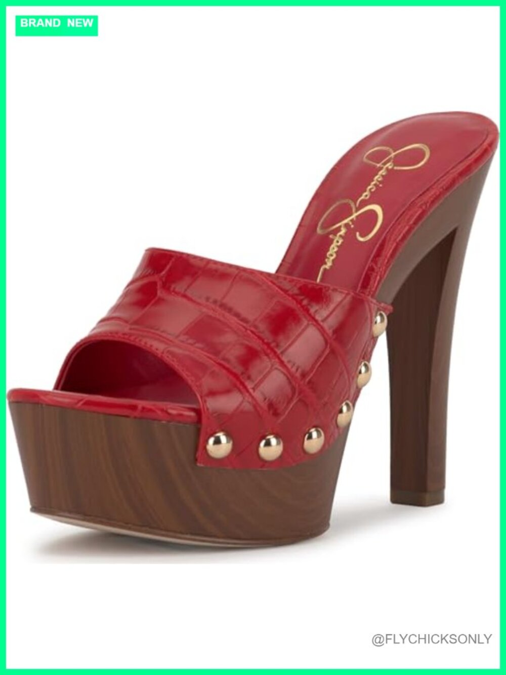 Cynlia Studded Platform Sandal Faux Leather Formal Open Toe Ankle Strap